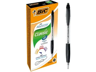 Balpen Bic Atlantis classic grip clic medium zwart - 1