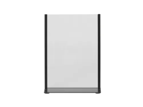 Kaarthouder Europel zwart metaal met acryl bord A4