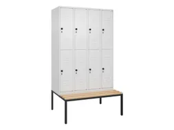 Dubbeldekse dekenkist,HxBxD 2120x1200x815mm,4x2vak.,vak B 300mm