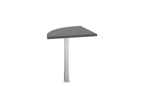 koppelelement voor bureau,90 °,HxBxD 720-840x600x600mm,MS-donkergrijs