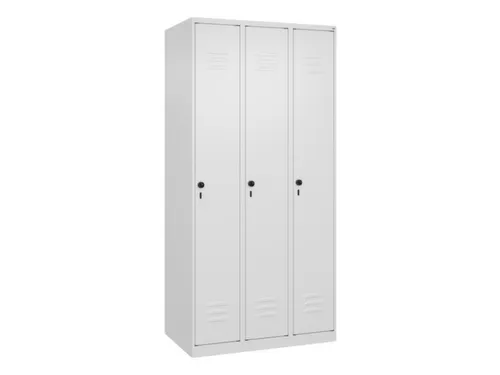 locker,HxBxD 1850x900x500mm,3vak,vak B 300mm,draaigrendel