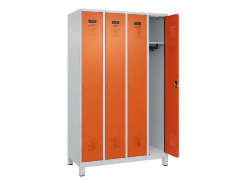 locker,HxBxD 1950x1200x500mm,4vak,vak B 300mm,cil.-slot,voeten