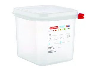 Voedseldoos Araven GN 1/6 met deksel 2600 ml 4 stuks - 1