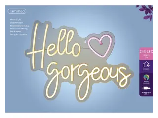 Ledbord Lumineo indoor USB neon Hello Gorgeous - 1