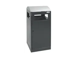 afvalbak,HxBxD 1050x450x450mm,afvalbak inhoud 90l,romp staal RAL7016
