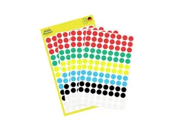 Etiket Avery Zweckform 3090 Rond 8mm Assorti 416stuks
