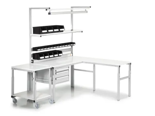 ESD-aanbouwelement voor montagetafel 650-900x1000x500mm hoek