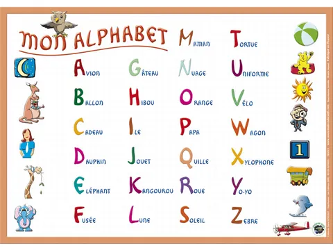 Sous-Mains Lalphabet FR42 x 30 cm