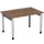 In hoogte verstelbaar bureau,HxBxD 680-820x1200x800mm,blad notenboom