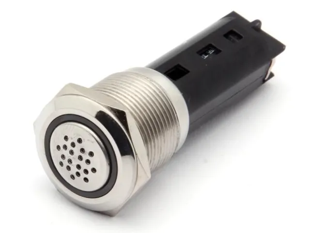 Buzzer - Roestvrij Staal - Voor Inbouw - 19mm