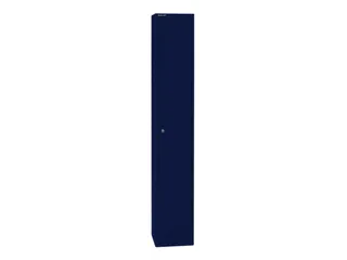 garderobekast,HxBxD 1802x305x305mm,1vak,cil.-slot,romp oxfordblauw - 1