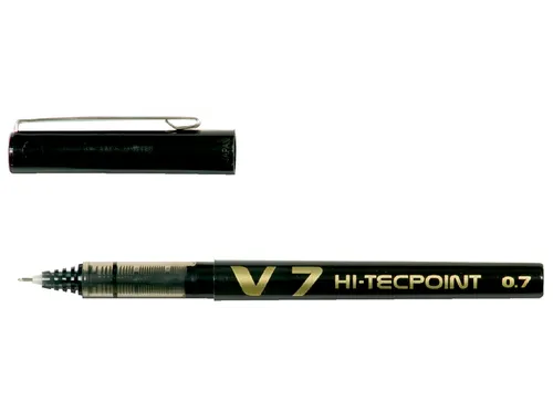 Rollerpen Pilot Hi-Tecpoint V7 0.7mm Medium punt Zwart