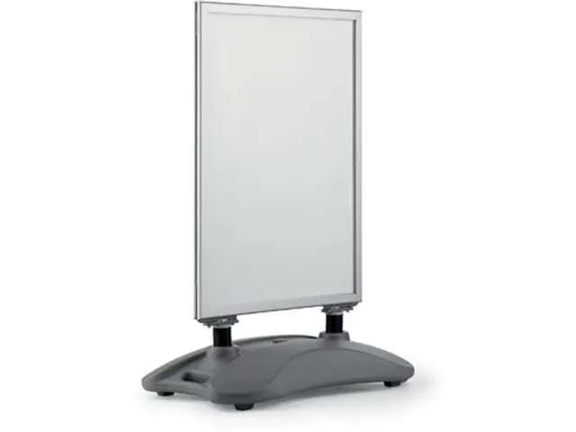 Durable stoepbord Heavy Base, uit aluminium, zilver, ft A1, met watert