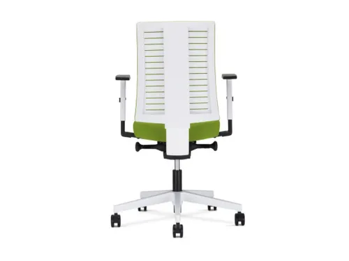 Bureaustoel Wit Bekleding Groen Zitting Hxbxd 410-540x460x450mm
