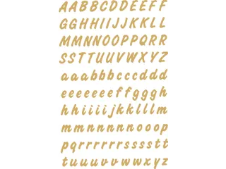 Etiket Herma 4152 8mm Letters A-Z Goud op Transparant 238 stuks - 2