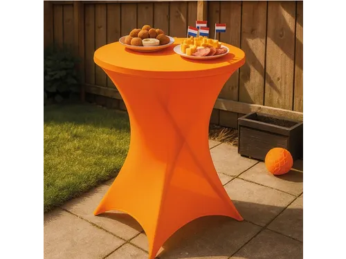 Tafelrok BRASQ voor statafel 80cm oranje