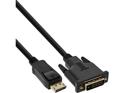 Kabel inLine Displayport DVI 24+1 M/M 2 meter zwart
