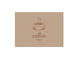 Placemat 45x32cm PVC Koffie Tijd Lichtbruin 6 Stuks