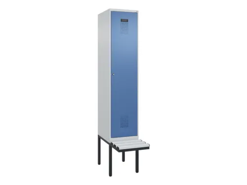 locker met bank,HxBxD 2120x400x815mm,1vak,vak B 400mm,cilinderslot