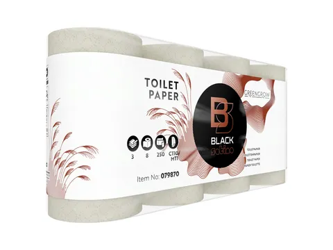 Toiletpapier BlackSatino GreenGrow CT10 3-laags 8 Rol