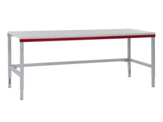 paktafel,HxBxD 690-960x1200x800mm,blad lichtgrijs,4voeten van staal - 1