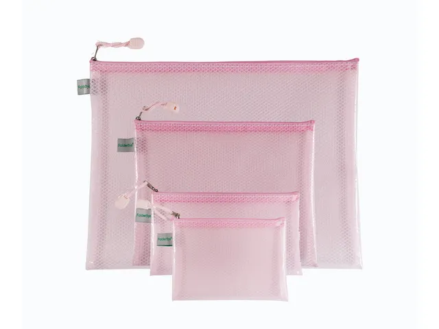 Pochette zip Foldersys EVA A4 rose pastel