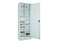 Postsorteerkast 1950x640x400mm 2x13vakken 1deur Ral7035 Front Ral7035