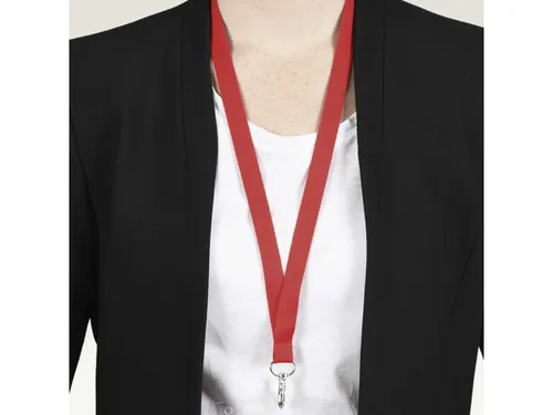 Lanyard Avery rPET rood 440x15mm met karabijnhaak 10 stuks