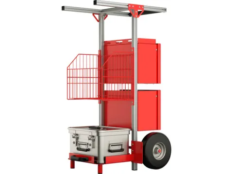 bhv-wagen,draagverm. 47,8kg,PU-banden,HxBxD 1147x570x636mm,aluminium