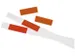 Etiquette enfichable 27x76mm Plastique Orange Transparent
