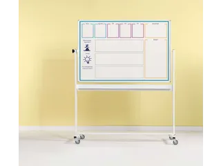 Kantelbord Whiteboard Dubbelzijdig Bedrukt 90x120cm Staal alu-profiel - 2