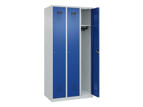 locker,HxBxD 1850x900x500mm,3vak,vak B 300mm,cil.-slot,staand op vloer