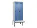 locker met bank,voor scheiding van kleding,HxBxD 2120x800x815mm,2vak