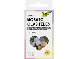 Folia Mozaieksteentjes glas 10x10mm pastelkleuren assorti - 2