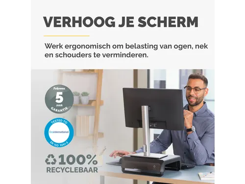 Monitorstandaard Fellowes Breyta zwart