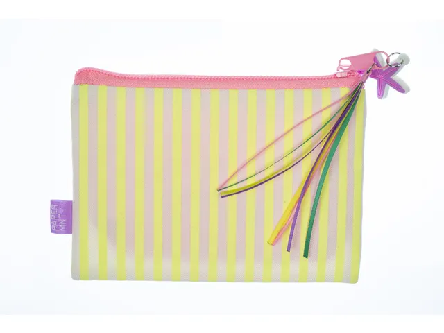 Etui Beach Happy gestreept 15x10 cm SUMMER STATE OF MIND