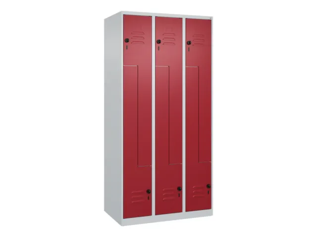 Z-garderobekast,HxBxD 1850x900x500mm,vak B 150/300mm,draaigrendel