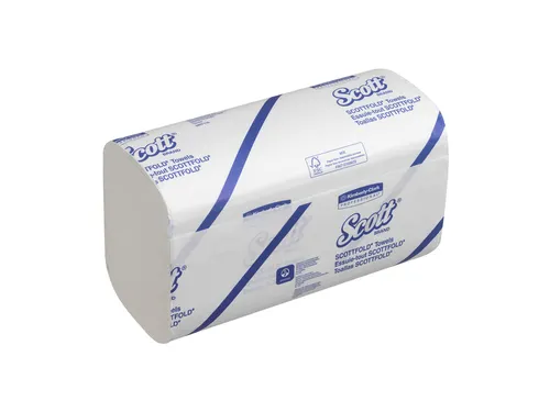 Handdoek Scott i-vouw 1-laags 20x31,5cm 25x175stuks wit 6633