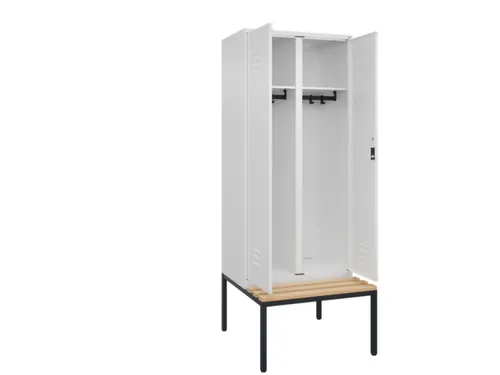 locker voor scheiding van kleding,HxBxD 2120x800x815mm,2vak