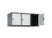 opzetkast,v. locker,3vak.,vak B 400mm,HxBxD 500x1200x500mm