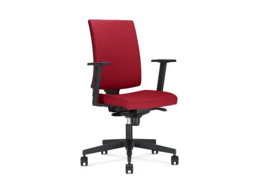 Bureaustoel Zwart Bekleding Rood Zitting 410-540x460x450mm