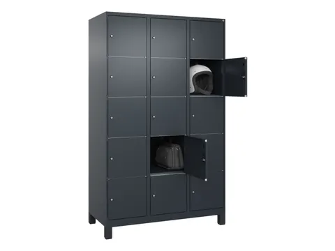 lockerkast,HxBxD 1950x1200x500mm,3x5vakken,vak B 400mm,cil.-slot