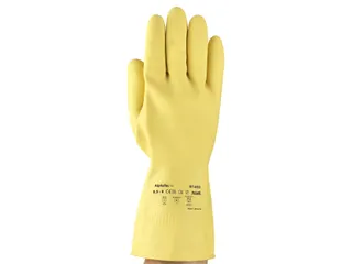 Ansell AlphaTec 87-063 Gevlokte handschoen Geel maat 9 - 1