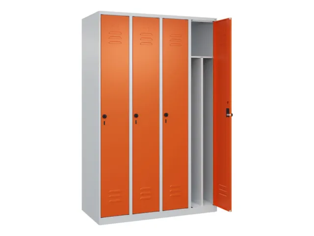 armoire vestiaire noir et blanc,HxlxP 1850x1200x500mm,4compart.