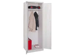 kleding-/wasgoedkast,HxBxD 1800x600x500mm,RAL7035,front RAL5010