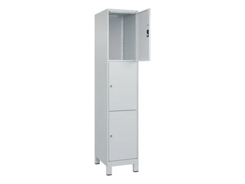lockerkast,HxBxD 1950x400x500mm,1x3vakken,vak B 400mm,cil.-slot,voeten