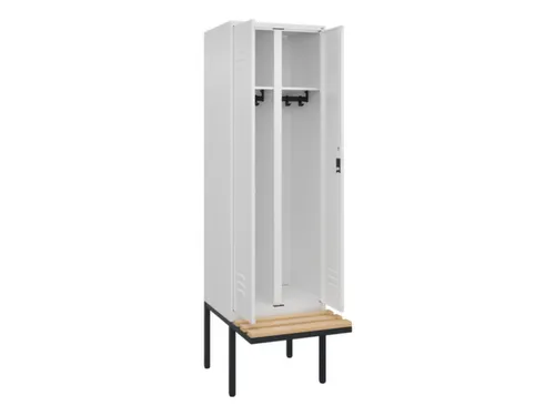 locker voor scheiding van kleding,HxBxD 2120x600x815mm,2vak