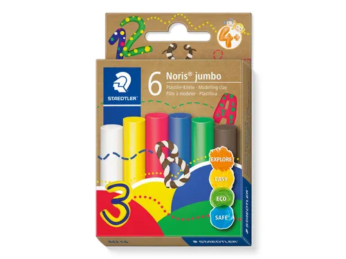 Boetseerklei Staedtler Noris jumbo set à 6 kleuren