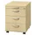 Mobiel Ladenblok Esdoorn 590x430x580mm Pennenlade 3laden Beugelgreep