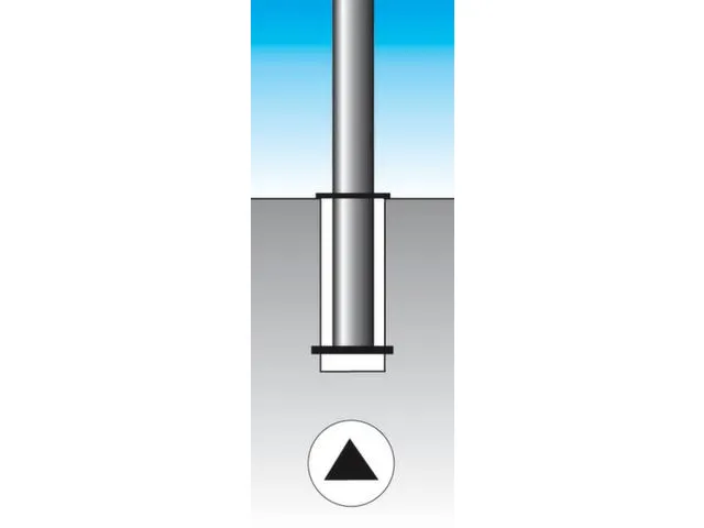 Afzetpaal Rvs Ø 61Mm Afsluit/uitneembaar Uit Bodemhouder